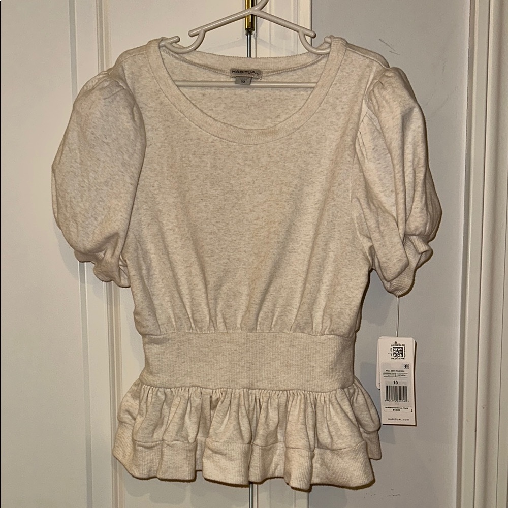 HABITUAL KIDS
Girls' Puff Sleeved Rib Top
